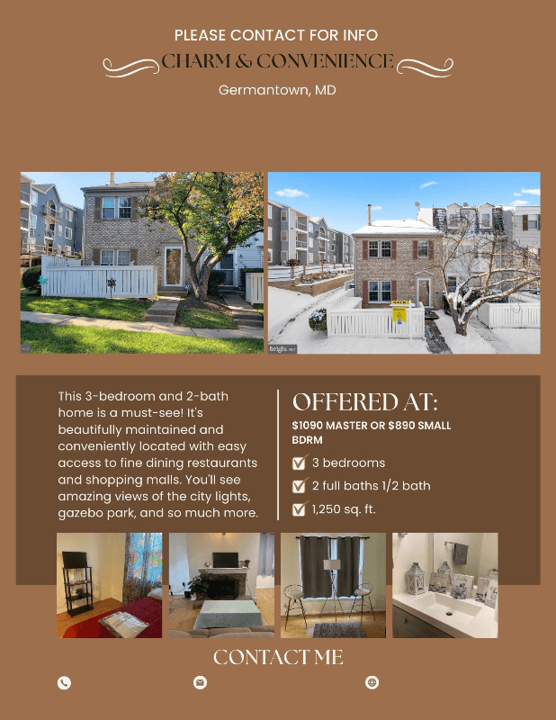 Germantown Single Room: 20030 Appledowre Circle (separate rooms for rent)