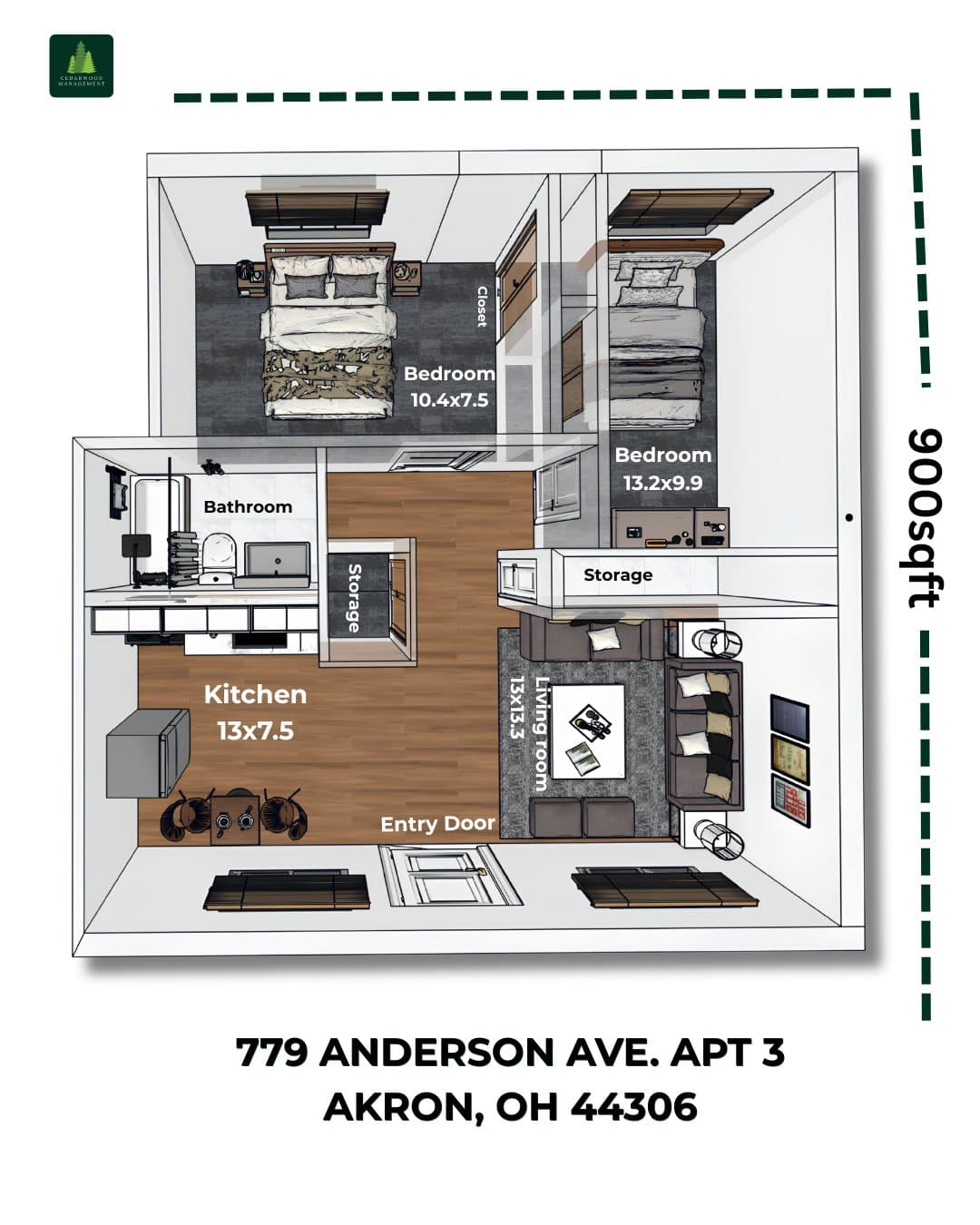Akron Apartment: 779 Anderson Ave
