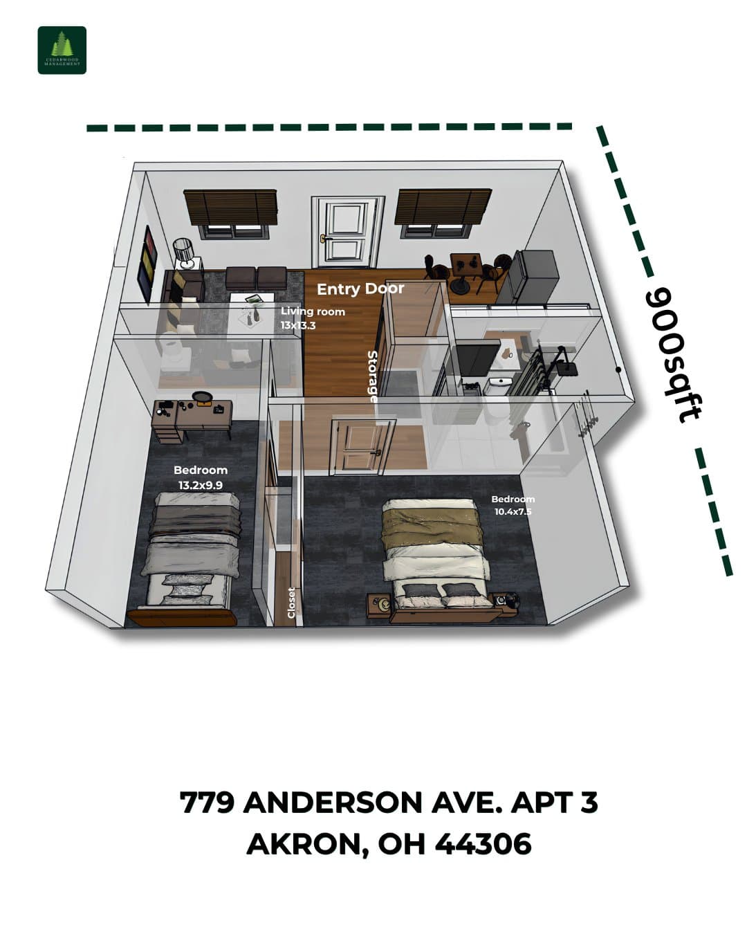 Akron Apartment: 779 Anderson Ave