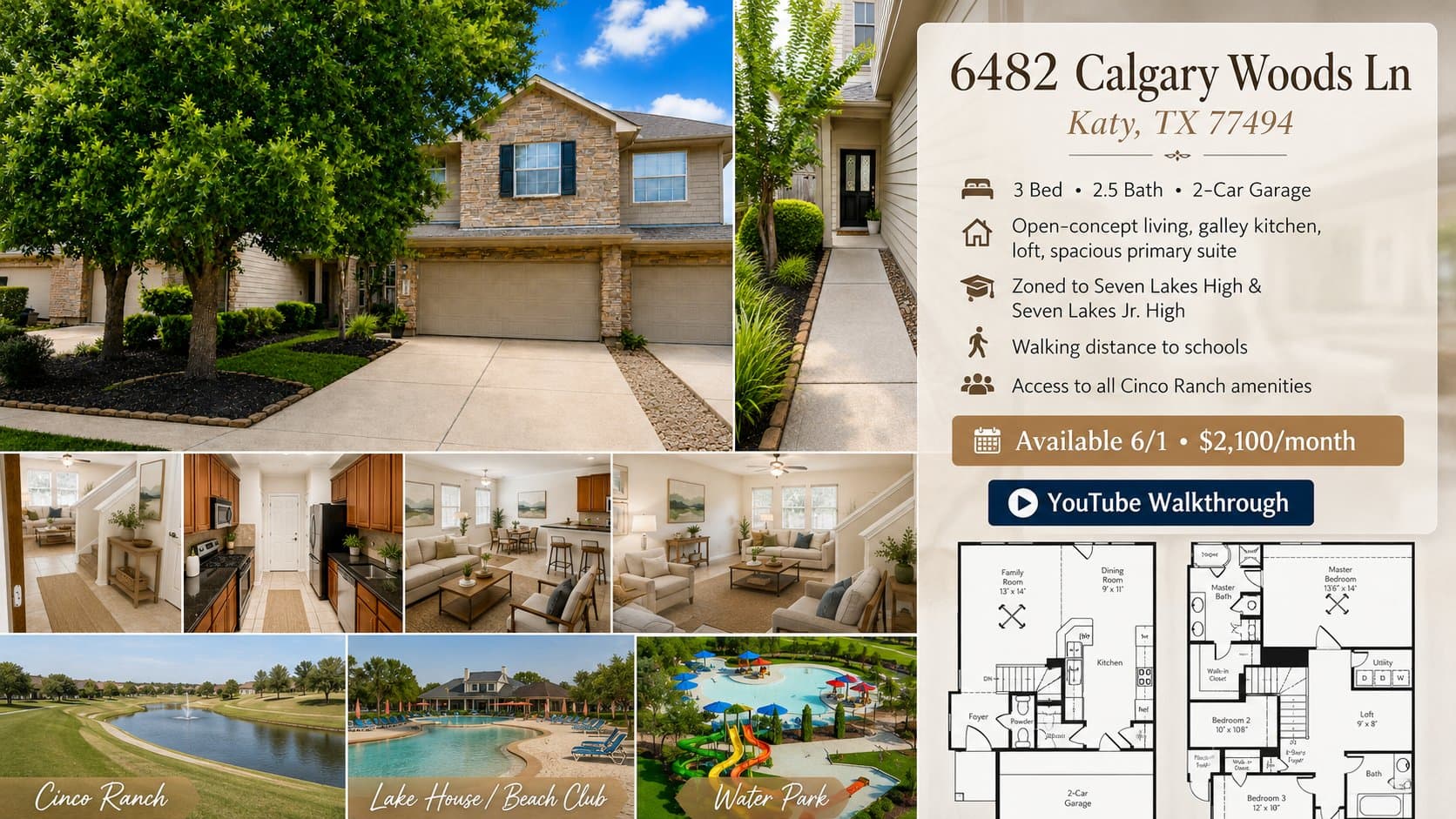 Katy Townhome: 6482 Calgary Woods Ln