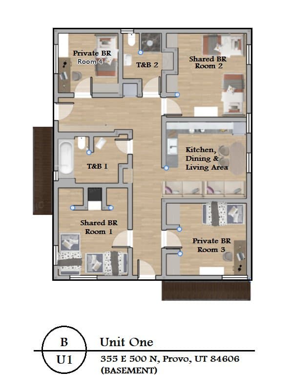 Provo Single Room: 355 E 500 N