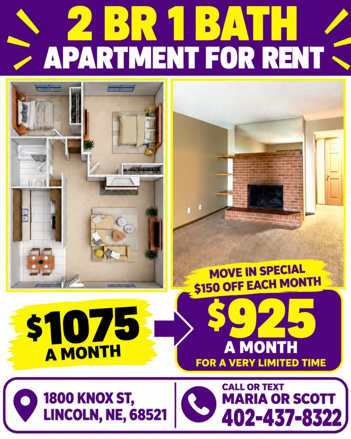 Lincoln Apartment: 1832 knox st