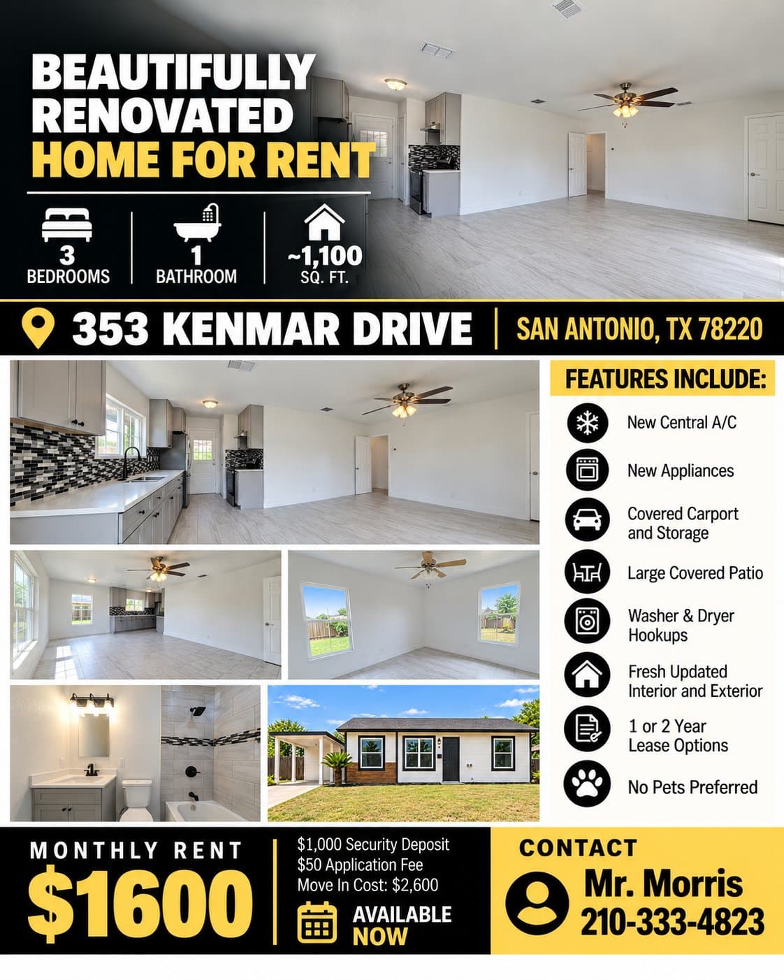 San Antonio House: 353 Kenmar Dr