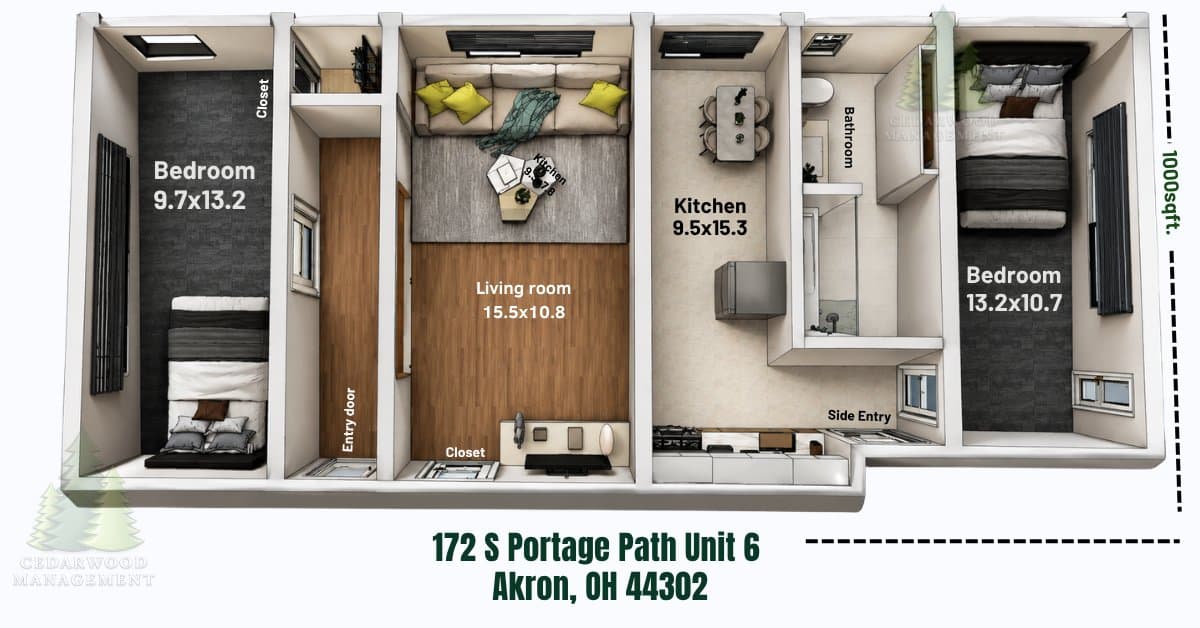 Akron Apartment: 172 S Portage Path