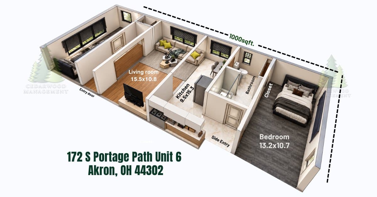 Akron Apartment: 172 S Portage Path