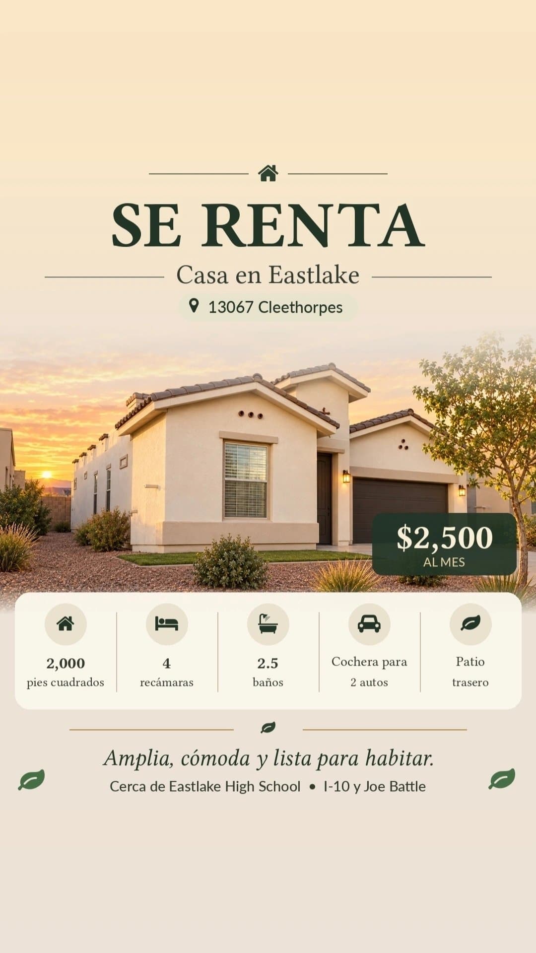 El Paso House: 13067 Cleethorpes St
