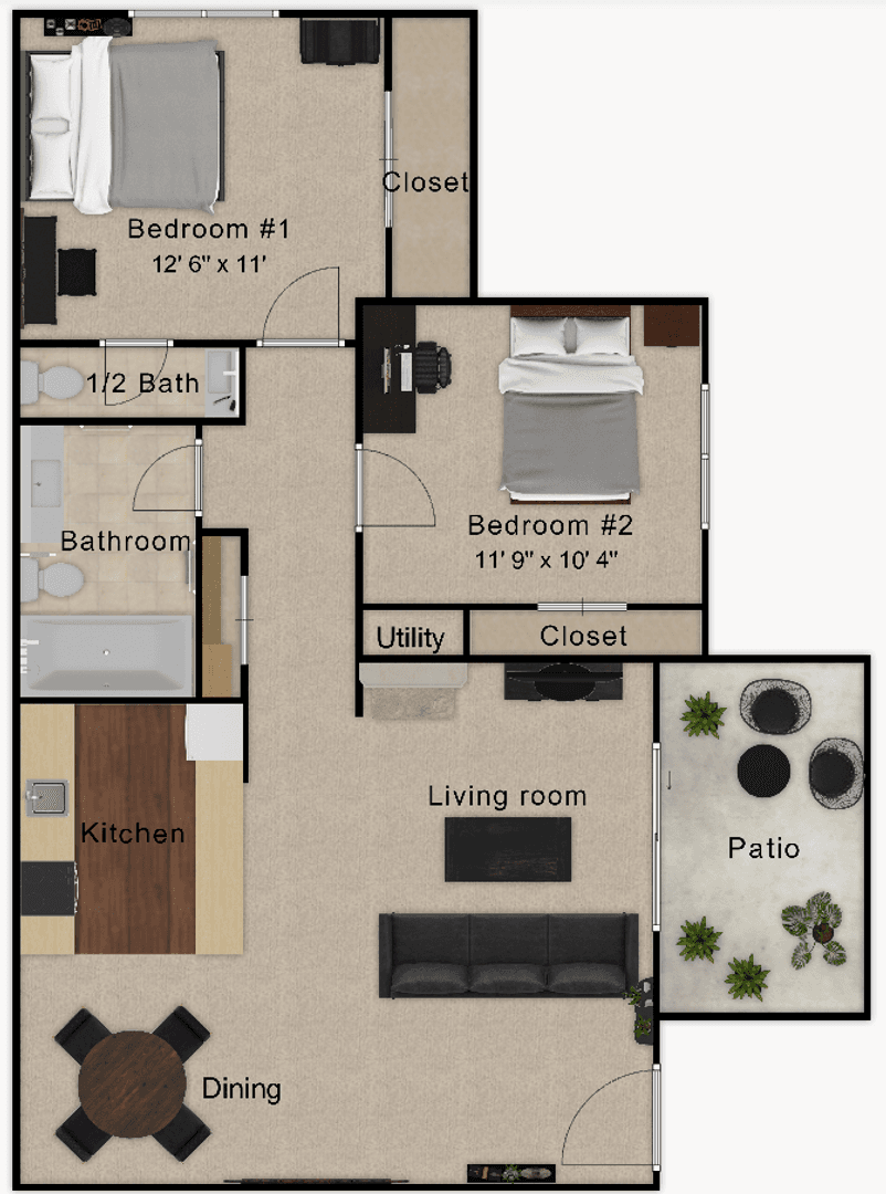 Davis Apartment: 1740-1750 Hanover Drive