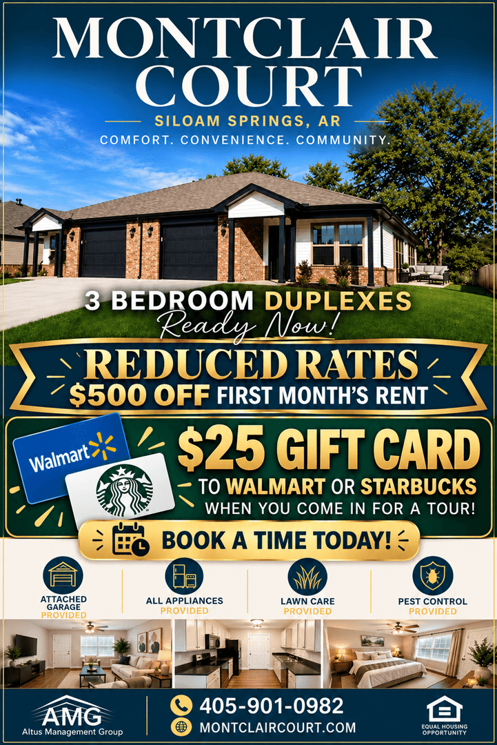 Siloam Springs Apartment: 1402 S. Haden Unit B