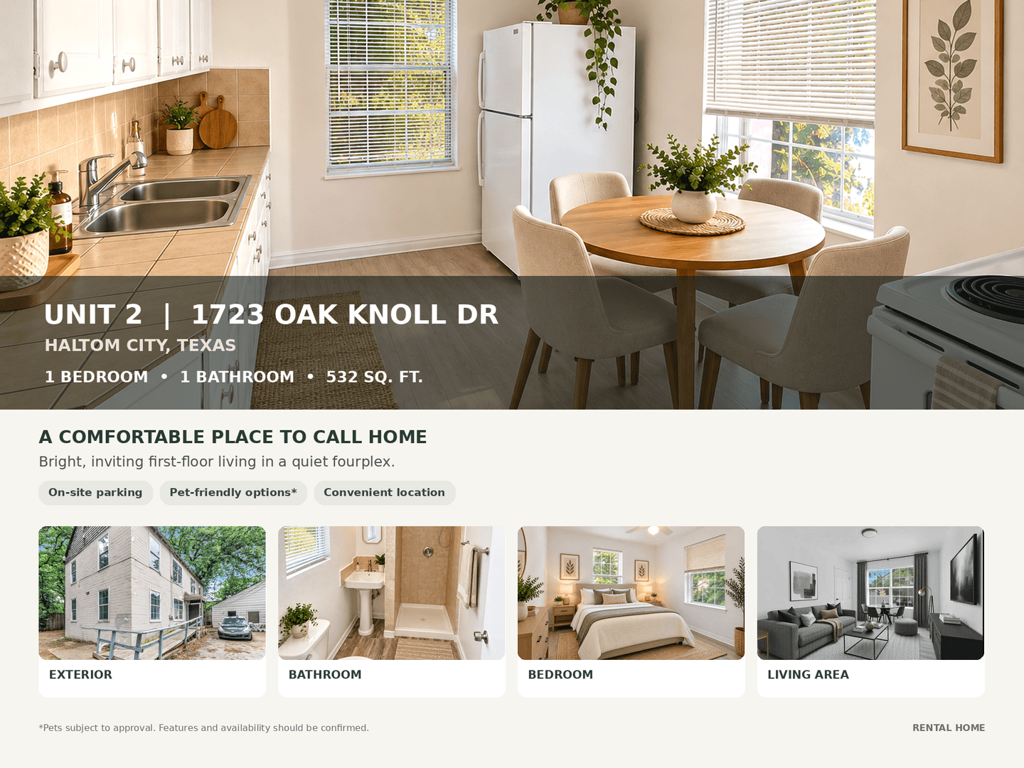 Haltom City Apartment: 1723 Oak Knoll Drive - #2