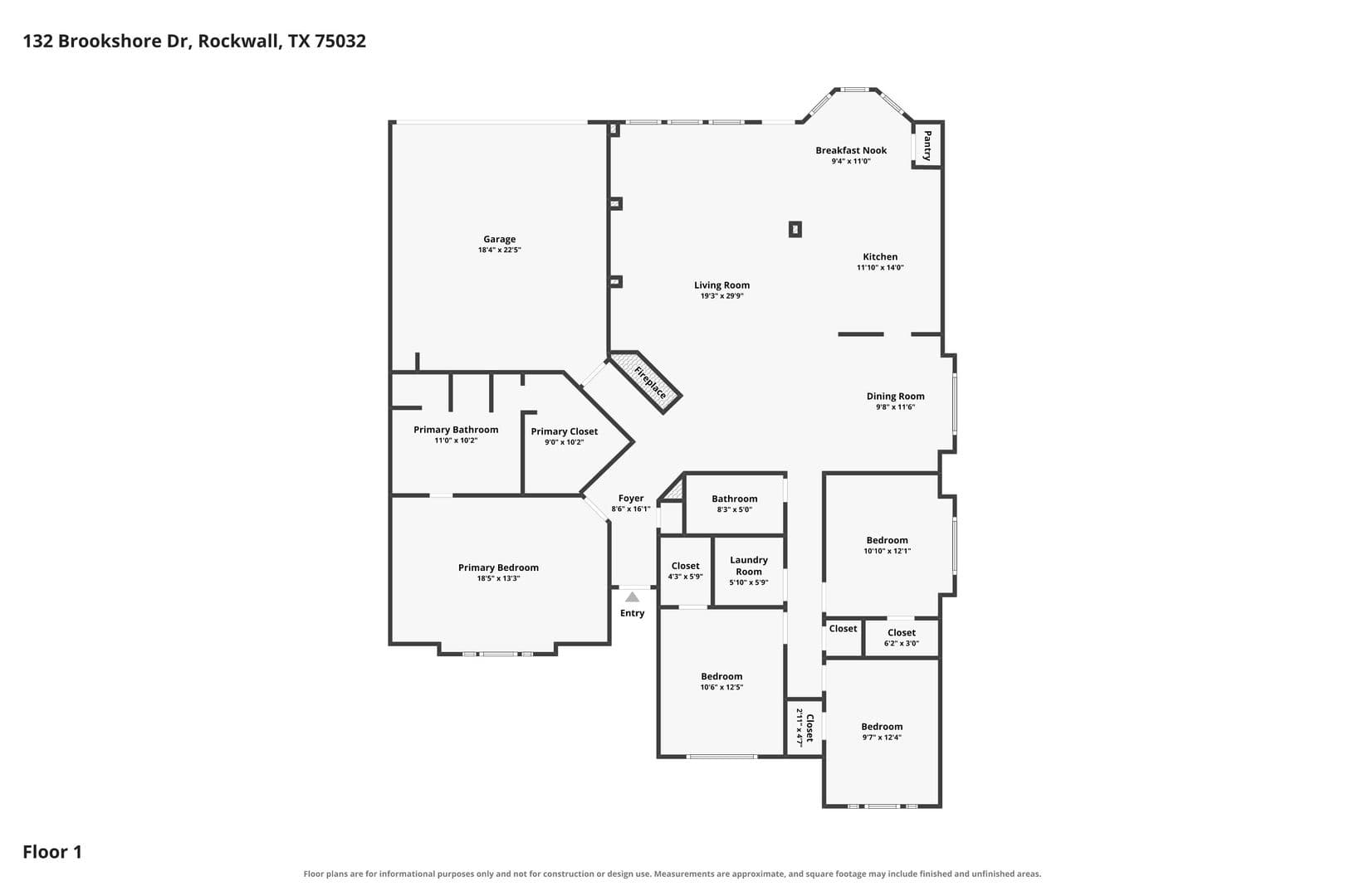 Rockwall House: 132 Brookshore Drive