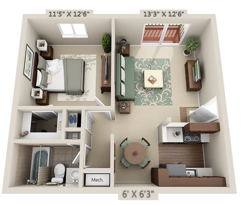 Merriam Apartment: 6216 Slater