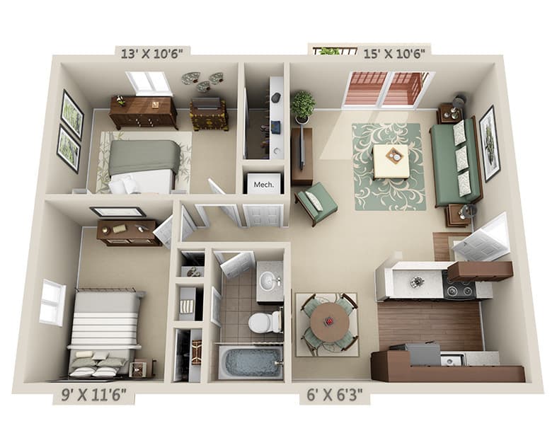 Merriam Apartment: 6216 Slater