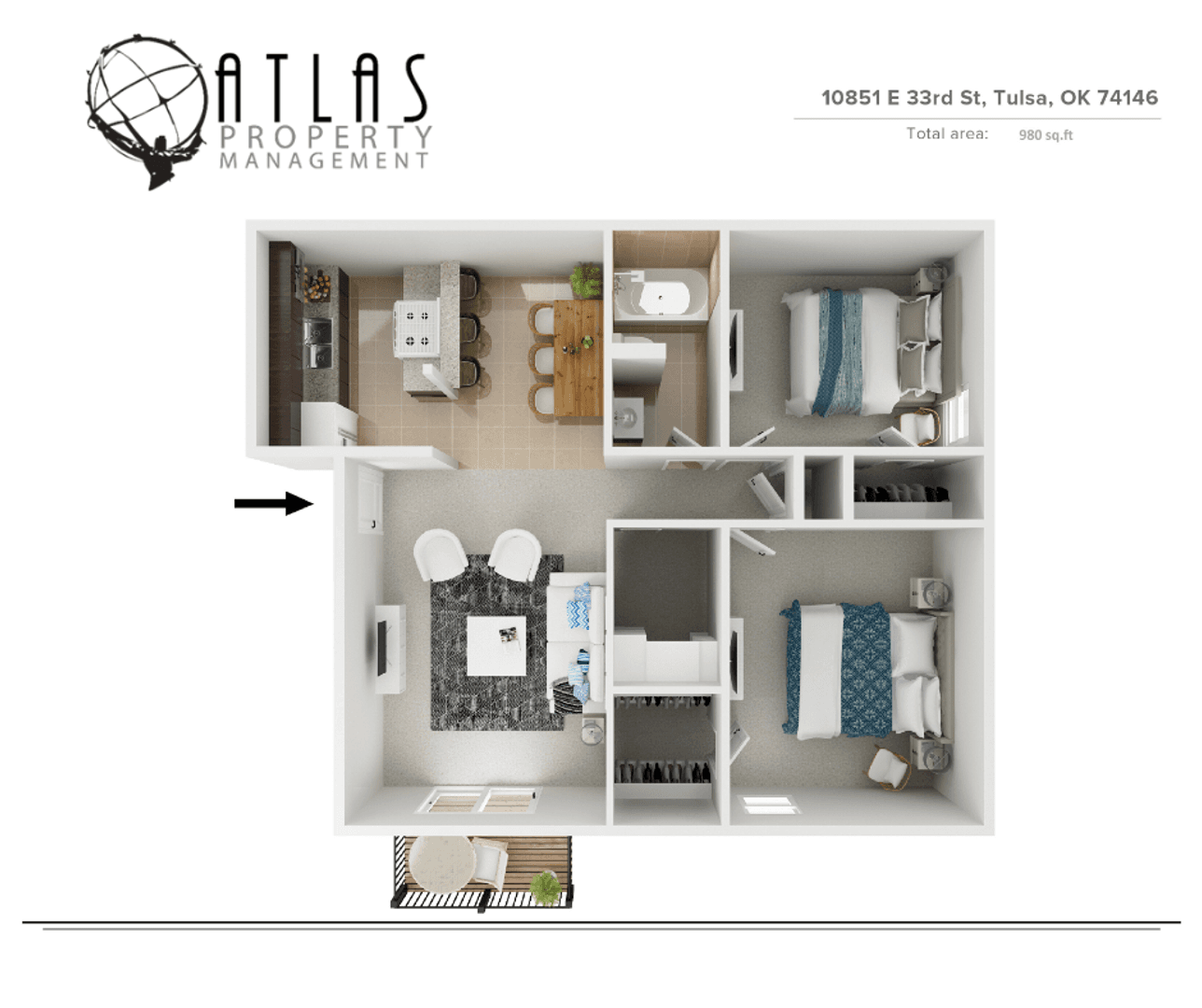 Tulsa Apartment: 10851 E 33rd St
