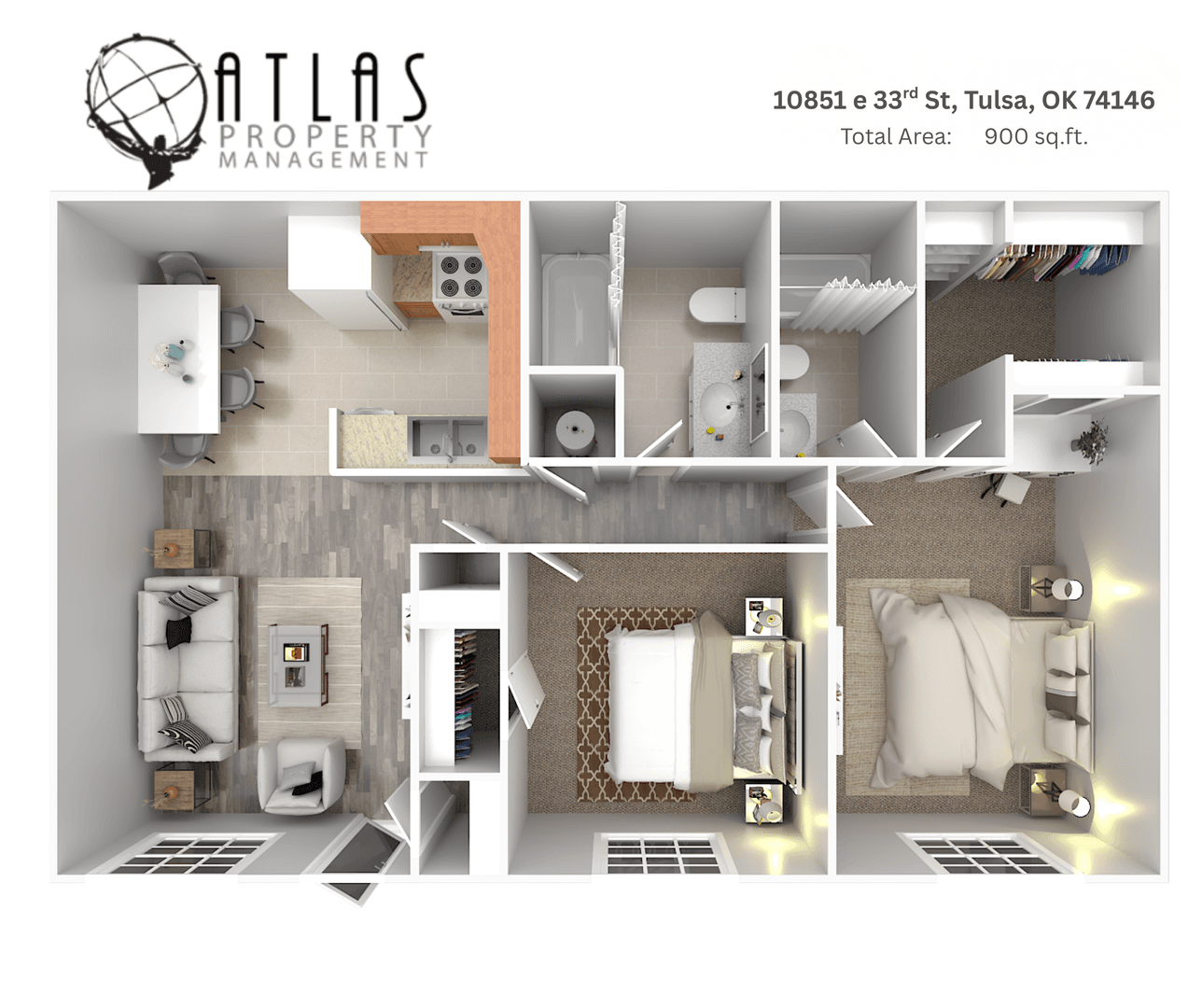 Tulsa Apartment: 3147 S 108th East Avenue