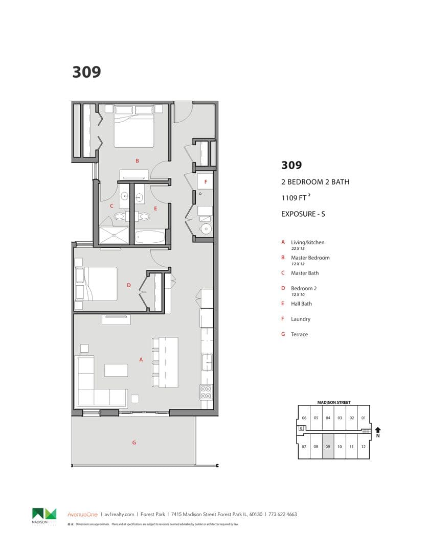 Forest Park Apartment: 7652 Madison Street