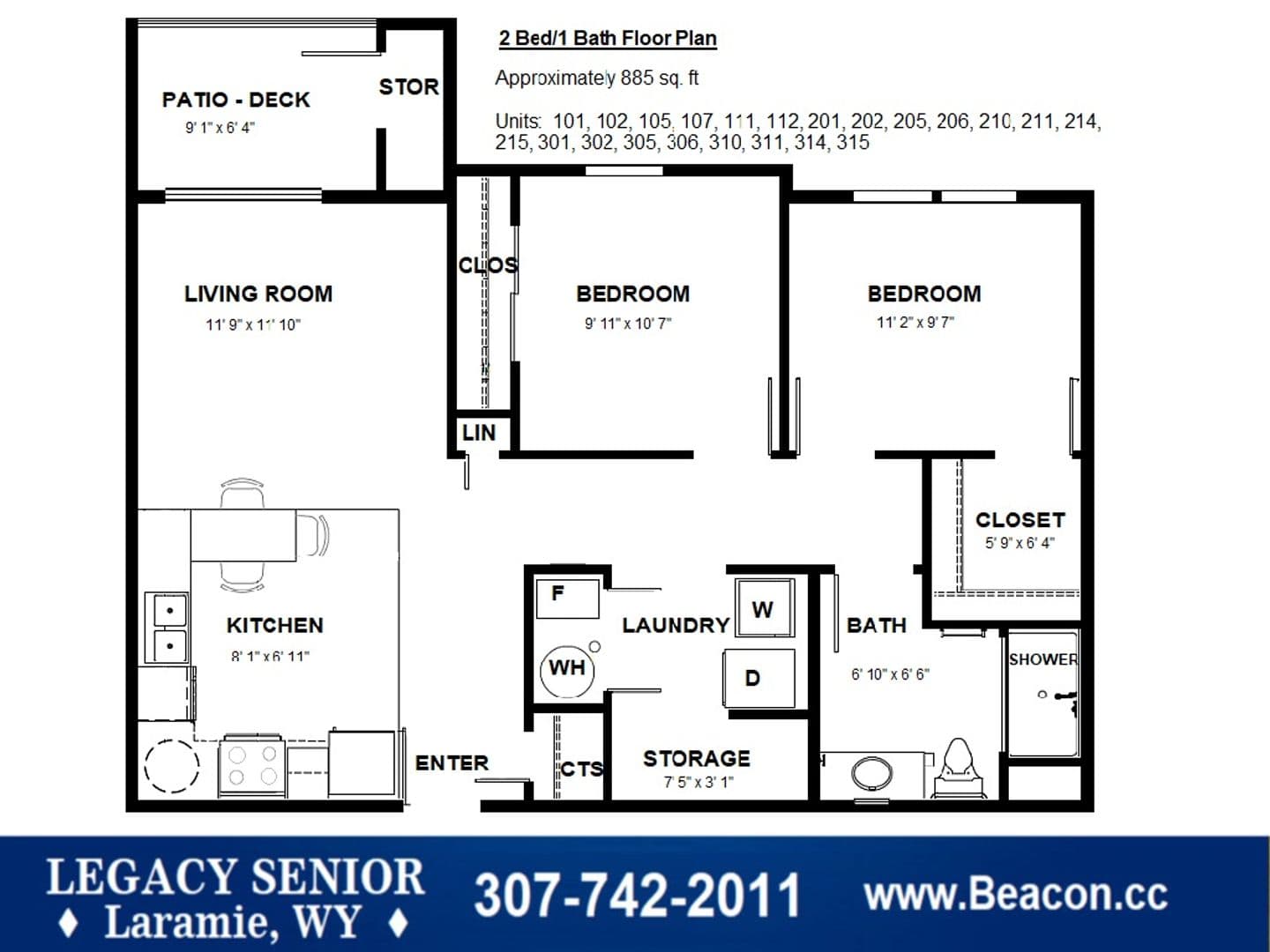 Laramie Apartment: 1621 Crystal Ct.