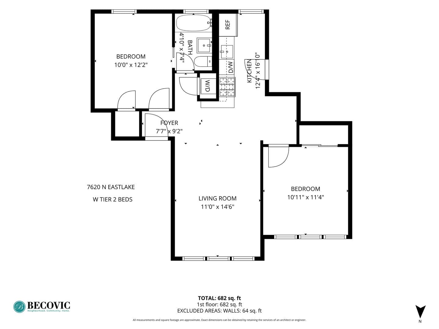 Chicago Apartment: 7618 - 26 N.Eastlake Terrace