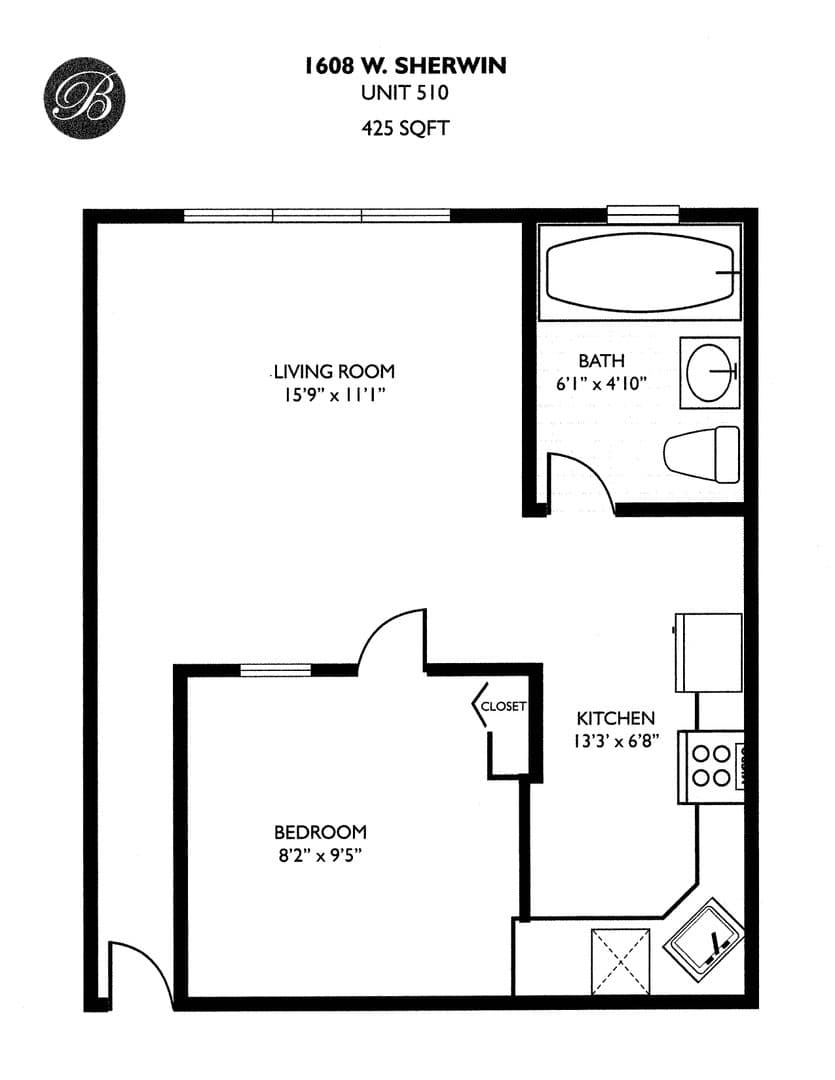 Chicago Apartment: 1608 W Sherwin Ave
