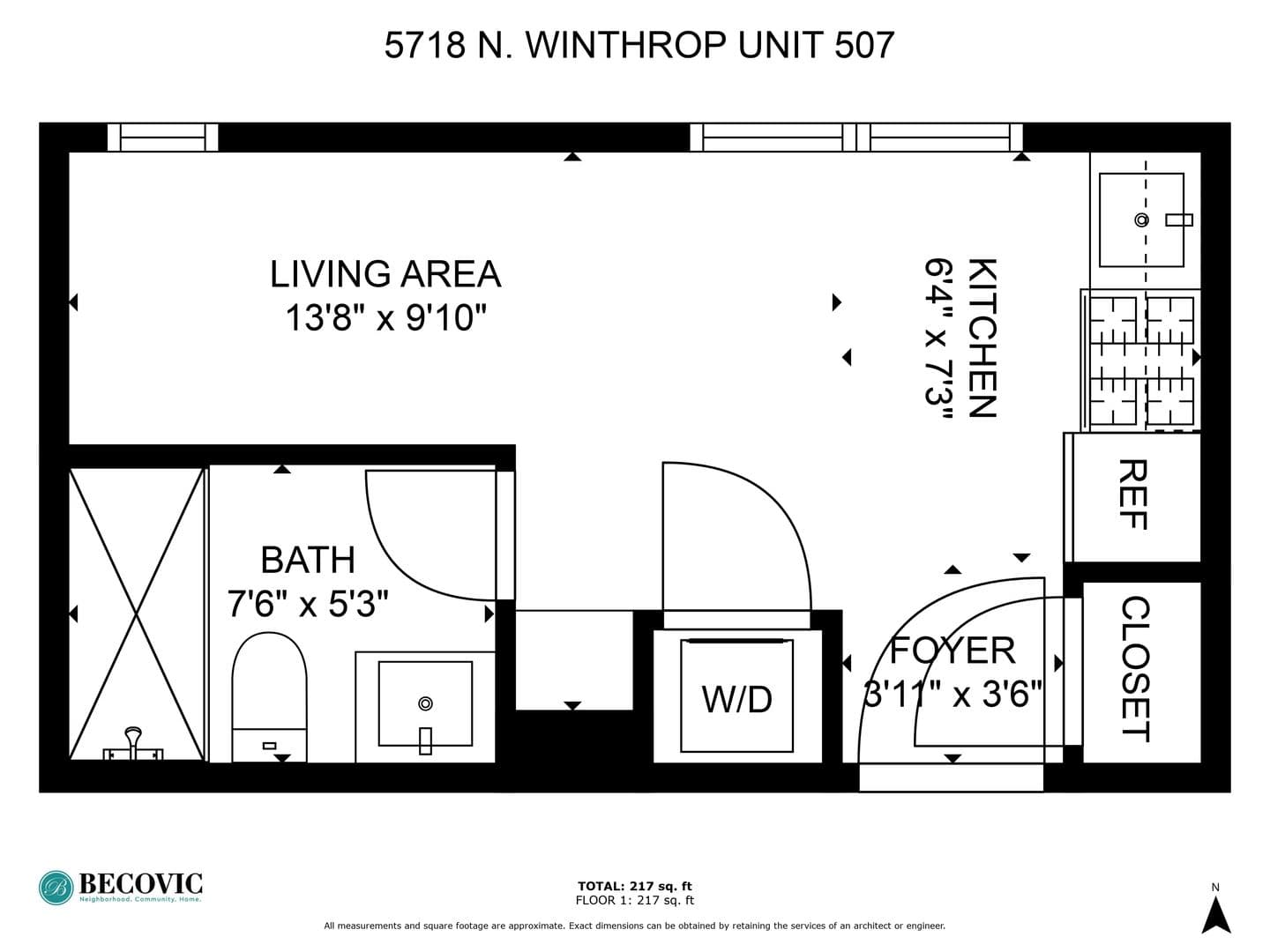 Chicago Apartment: 5718 N Winthrop Avenue