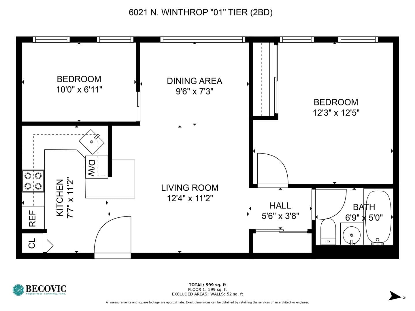 Chicago Apartment: 6021 N Winthrop Ave