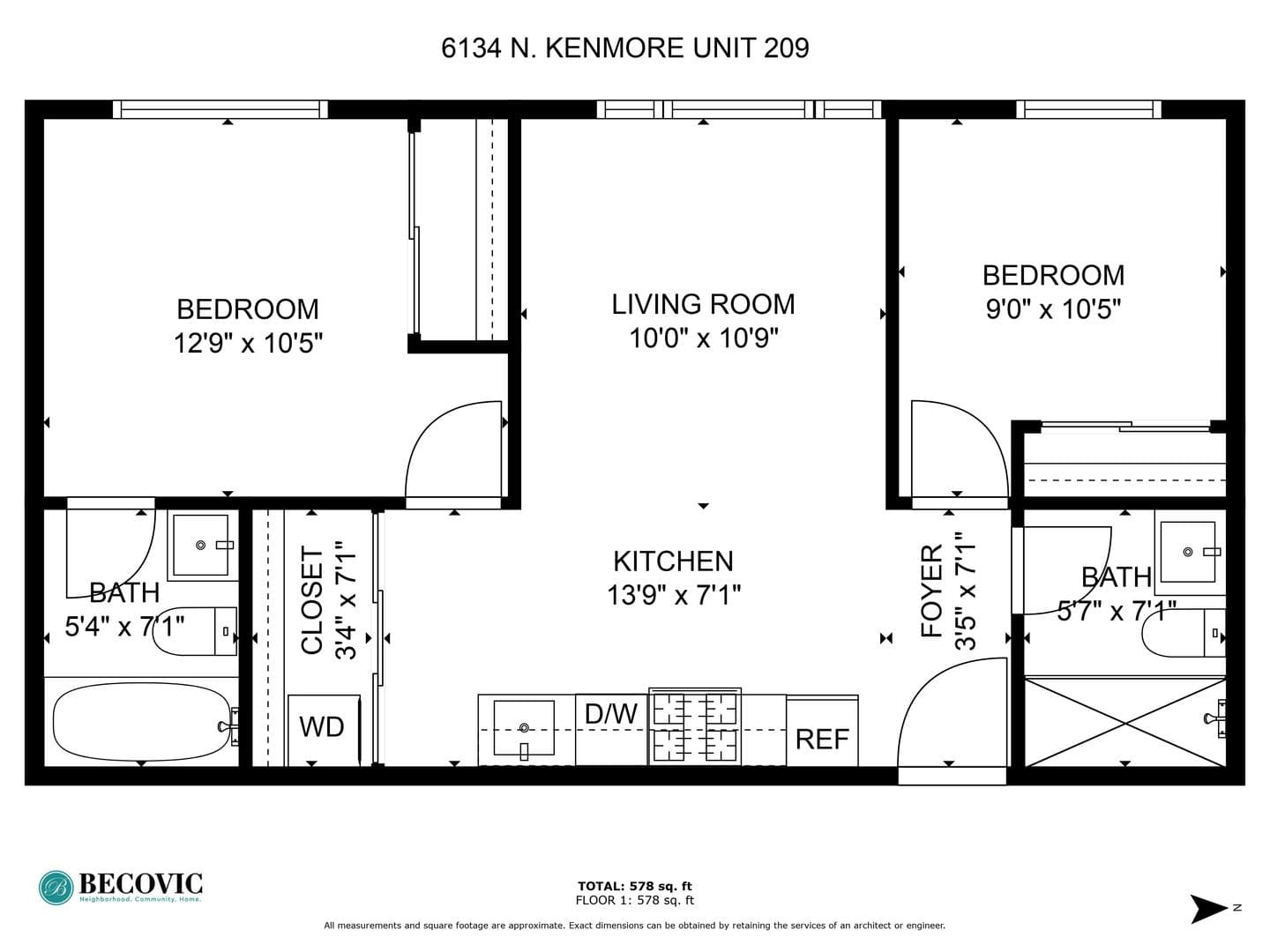 Chicago Apartment: 6134 N Kenmore