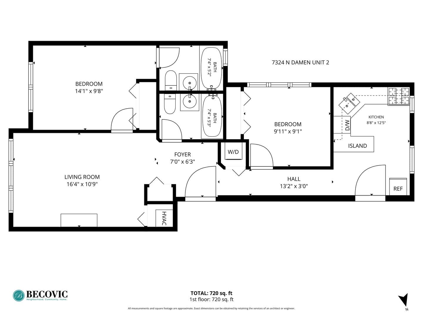 Chicago Apartment: 7320-30 N Damen Ave