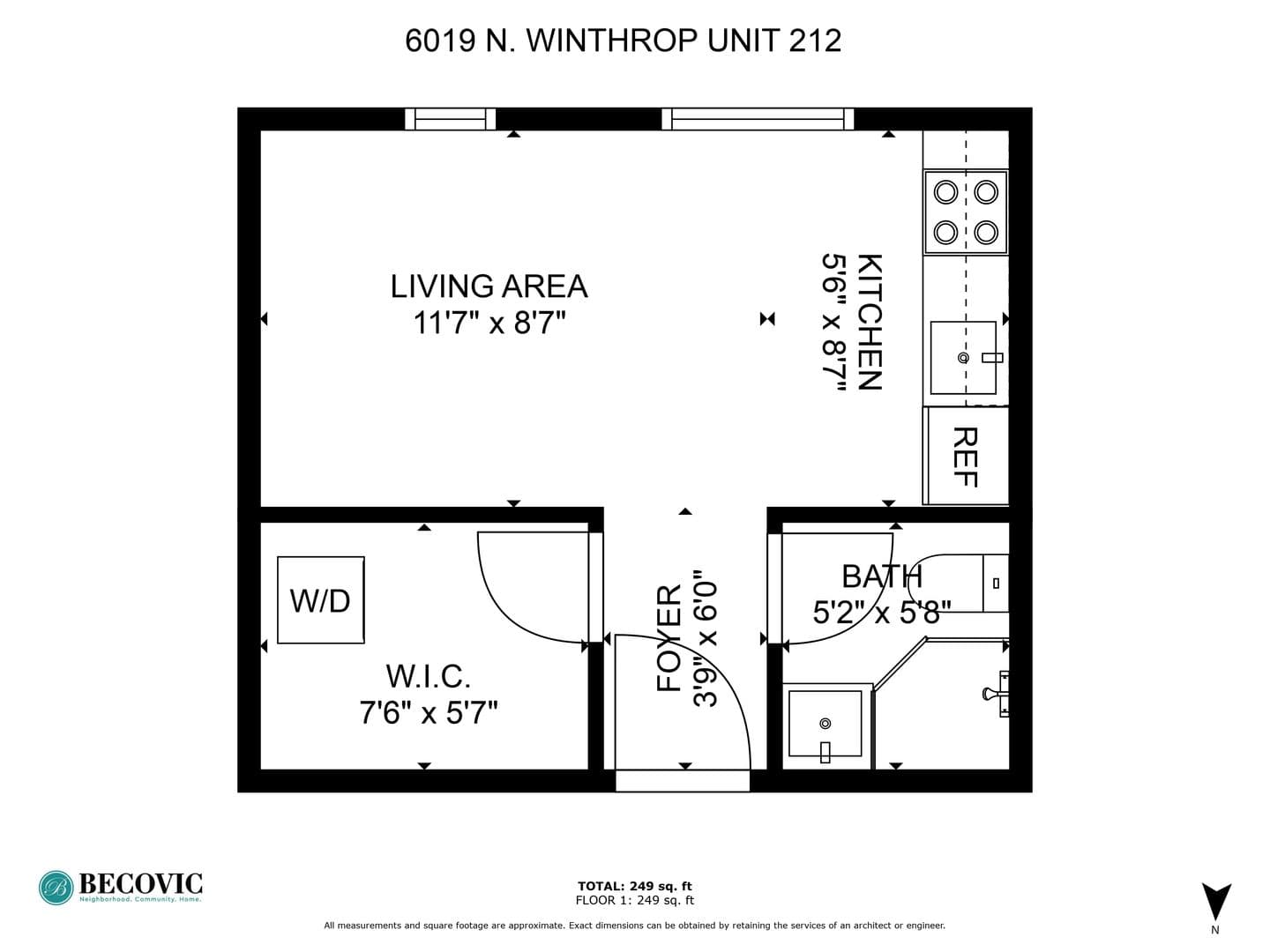Chicago Apartment: 6019 N Winthrop Avenue