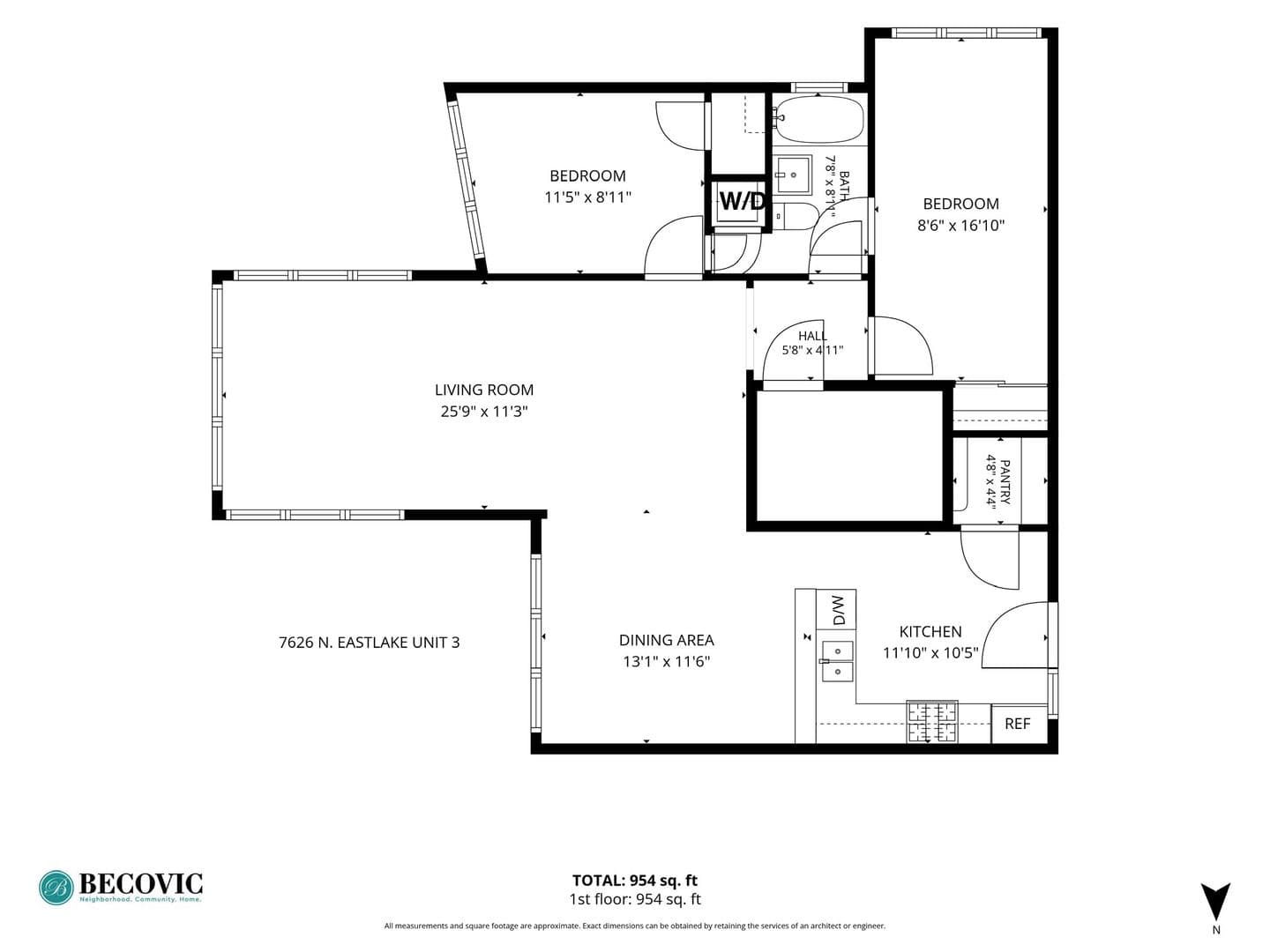 Chicago Apartment: 7618 - 26 N.Eastlake Terrace