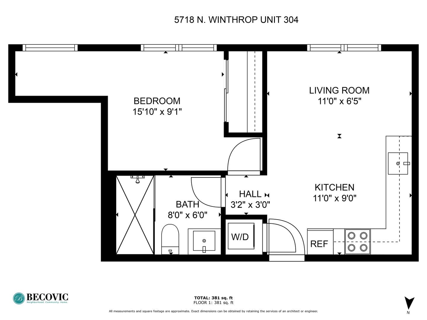 Chicago Apartment: 5718 N Winthrop Avenue