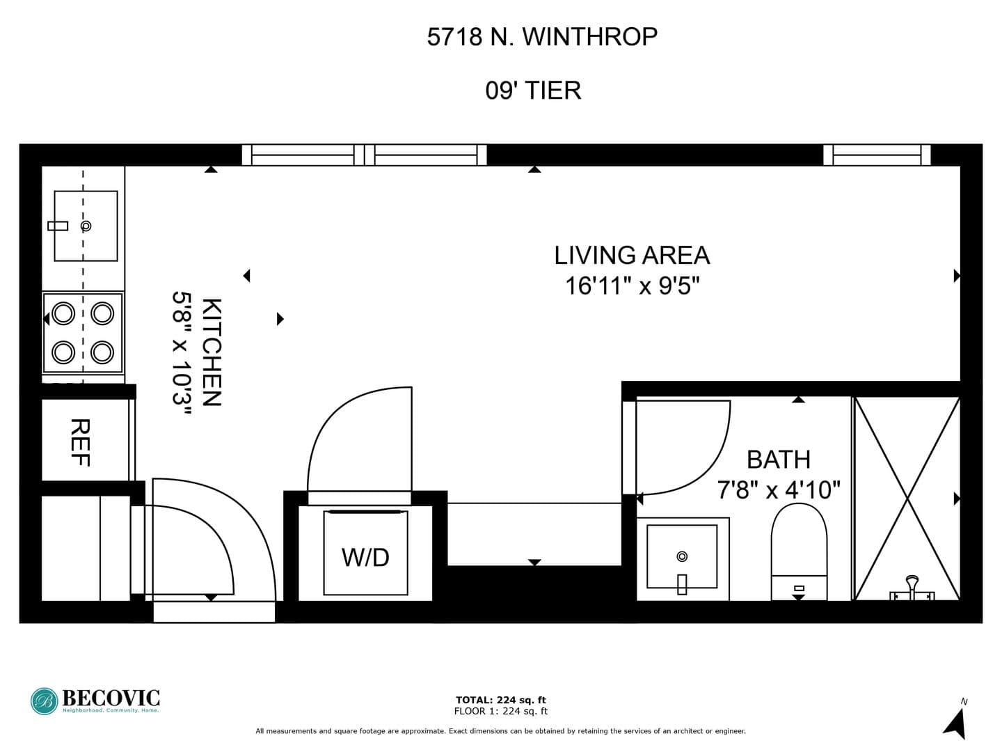 Chicago Apartment: 5718 N Winthrop Avenue