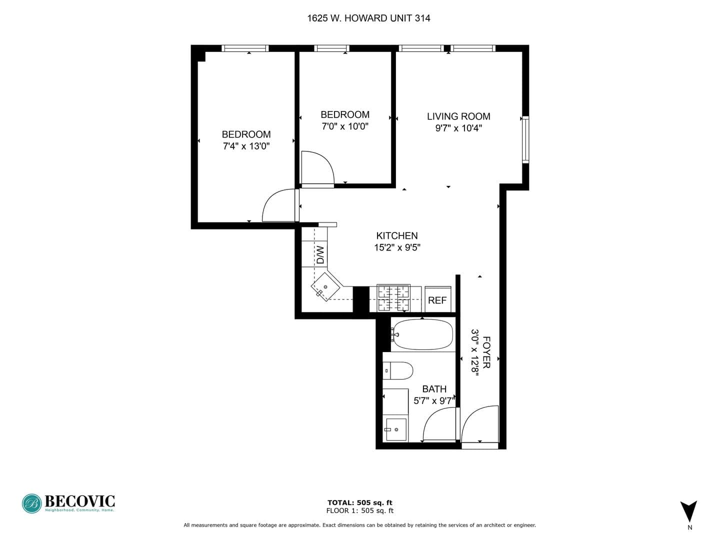Chicago Apartment: 1625 W Howard
