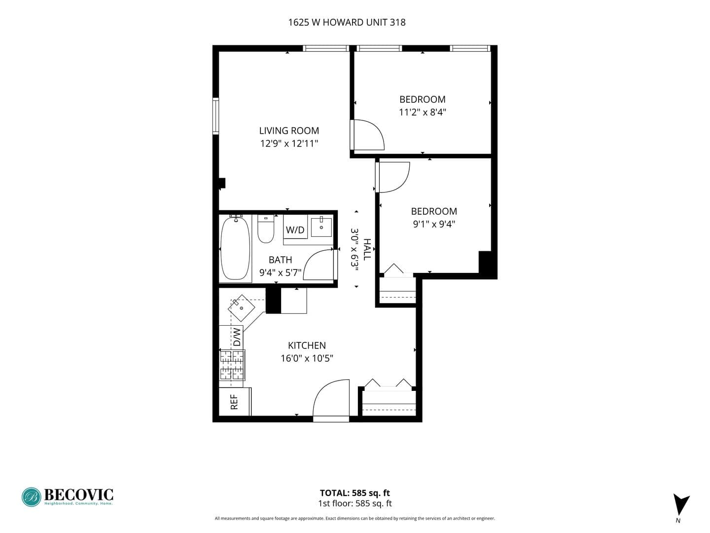 Chicago Apartment: 1625 W Howard