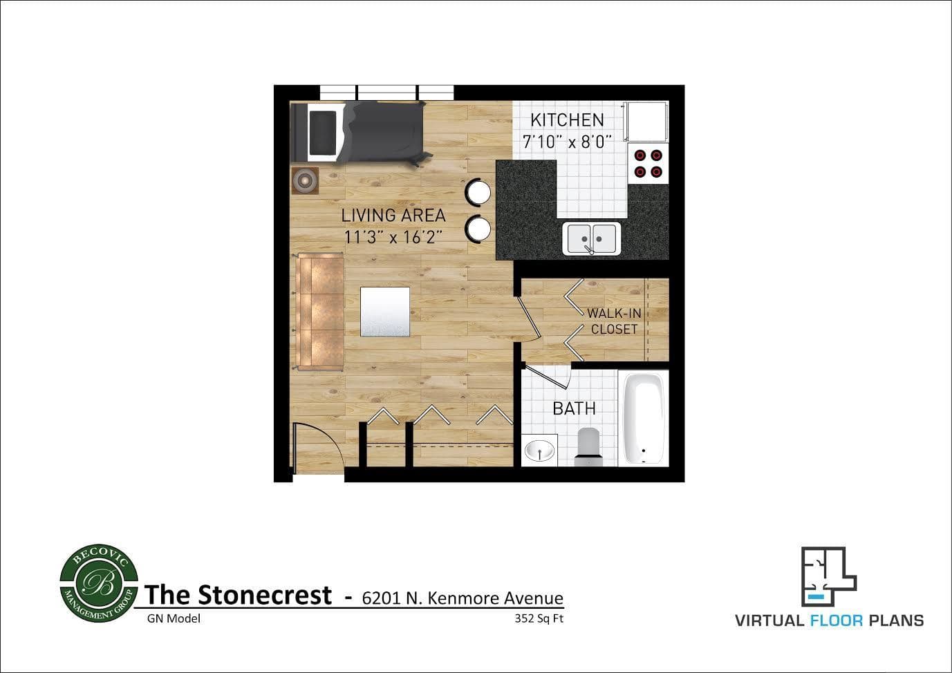 Chicago Apartment: 6201 N Kenmore Ave