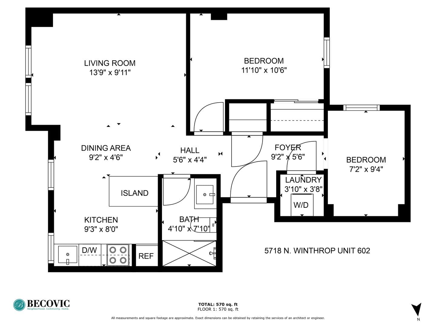 Chicago Apartment: 5718 N Winthrop Avenue