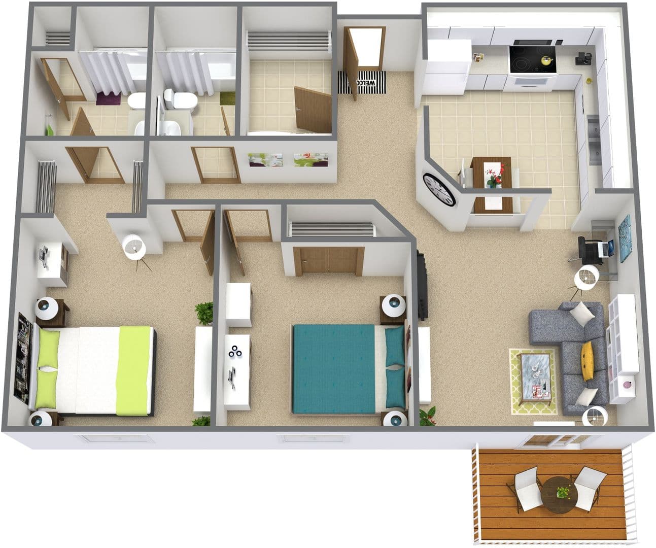 Bismarck Apartment: 2112-2113 Grimsrud Drive