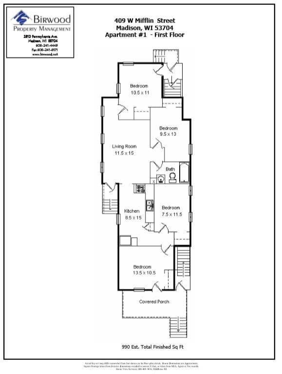 Madison Apartment: 409 W. Mifflin St.