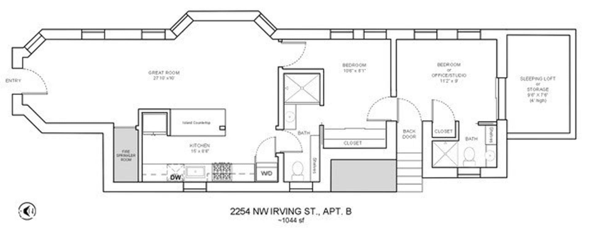 Portland Apartment: 2254 NW Irving St.