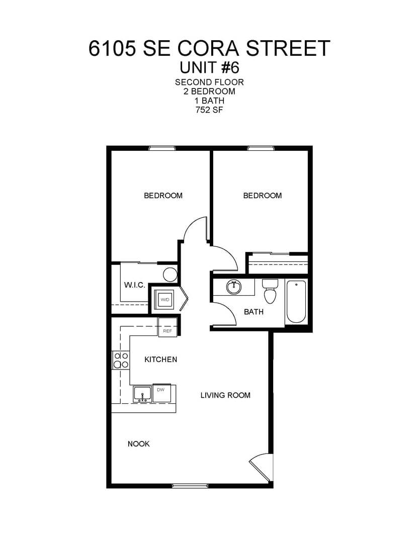 Portland Apartment: 6105 Southeast Cora Street