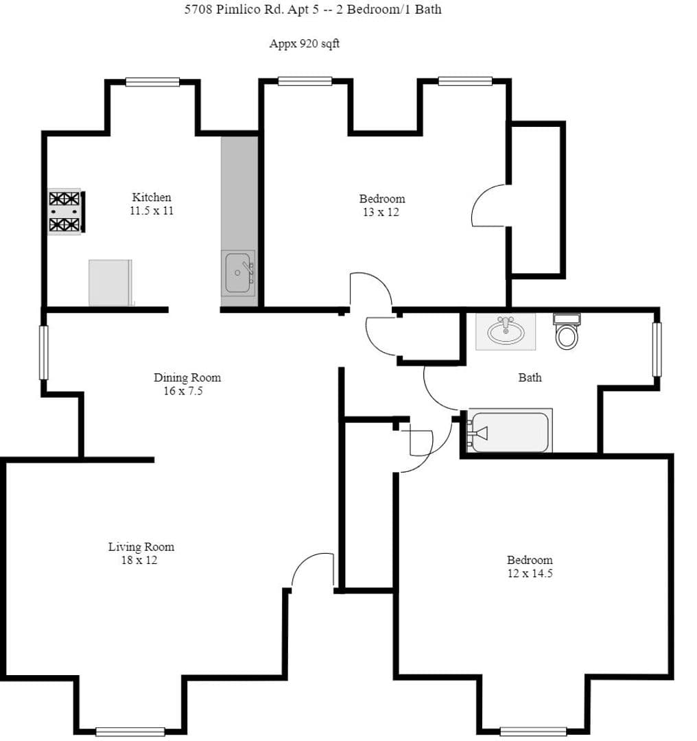 Baltimore Apartment: 5708 Pimlico Rd