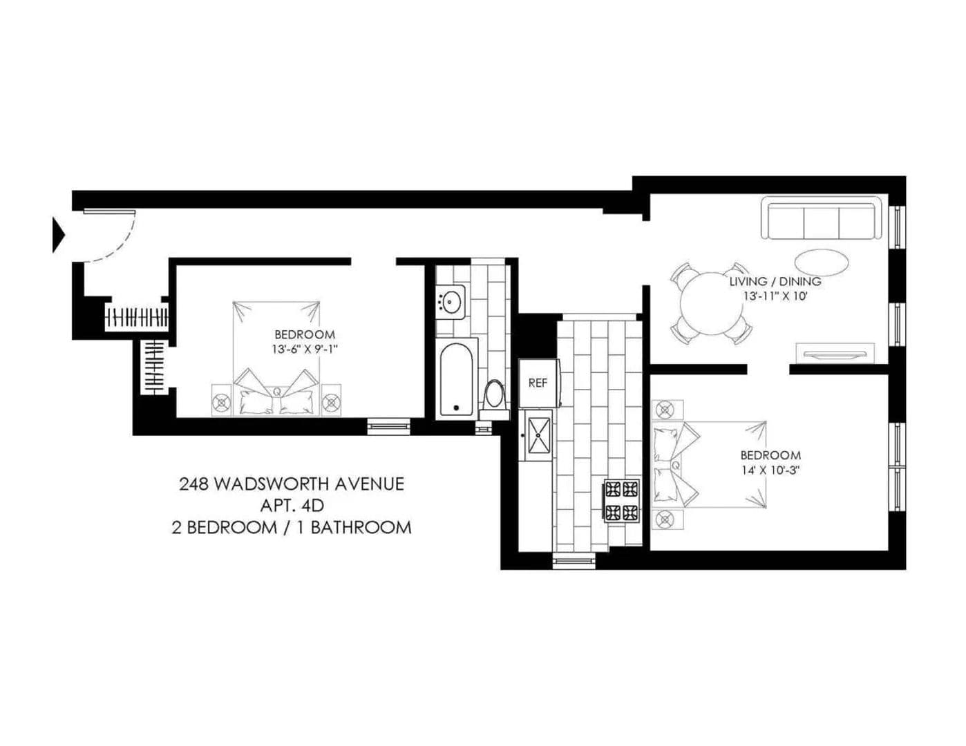 New York Apartment: 246 - 248 Wadsworth Ave
