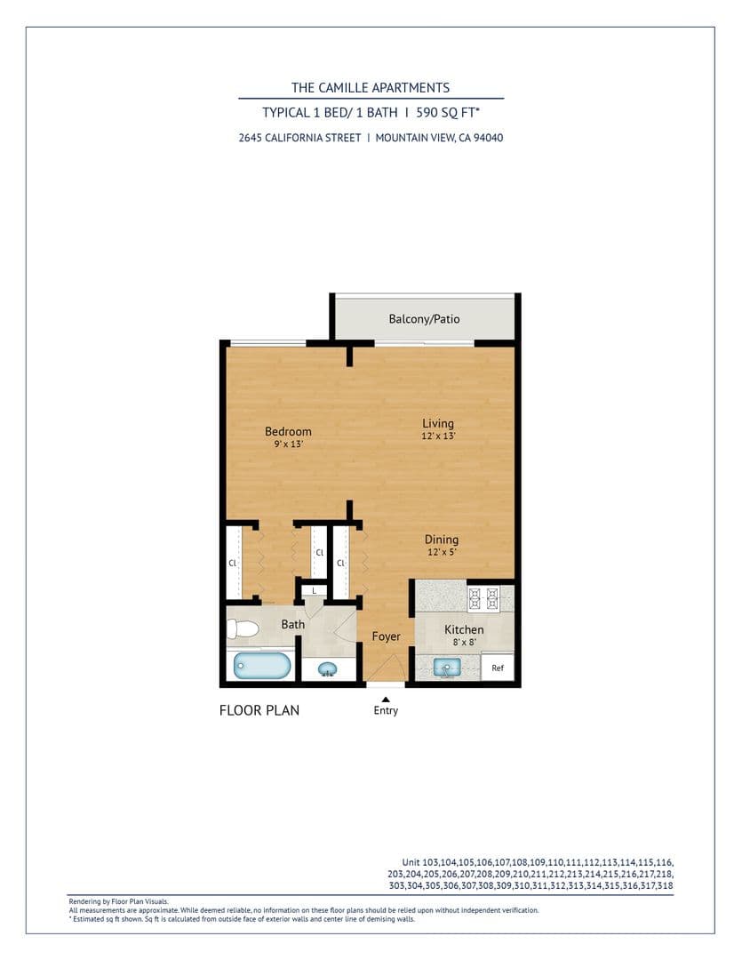 Mountain View Apartment: 2645 California Street