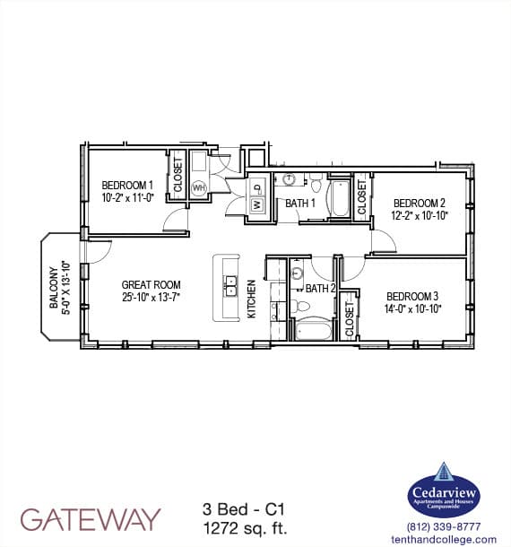 Bloomington Apartment: 1280 N. College Ave