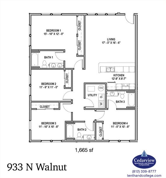Bloomington Apartment: 933 N. Walnut Street