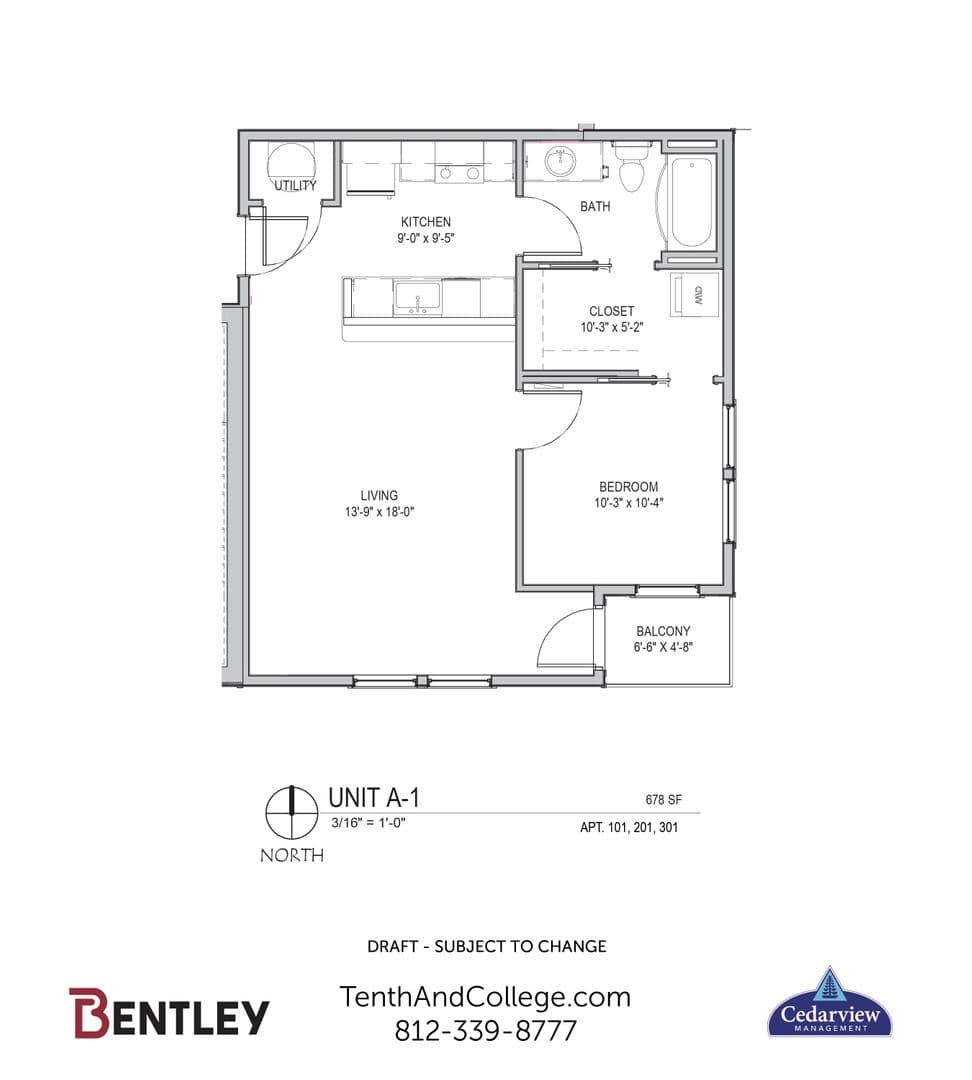 Bloomington Apartment: 650 N. College Avenue