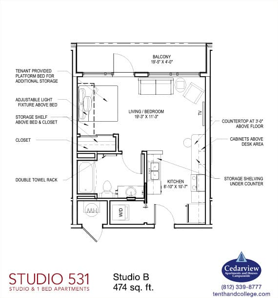 Bloomington Apartment: 531 N. College Ave.