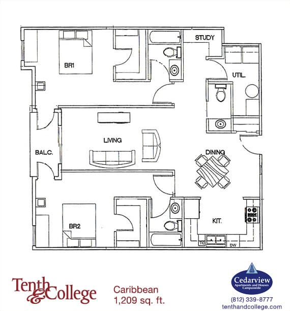 Bloomington Apartment: 601 N. College Ave.