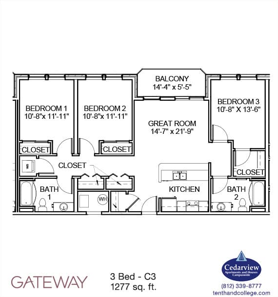 Bloomington Apartment: 1280 N. College Ave