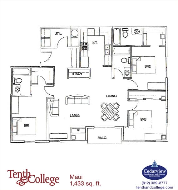 Bloomington Apartment: 601 N. College Ave.