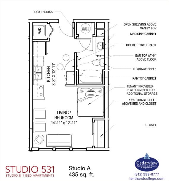 Bloomington Apartment: 531 N. College Ave.