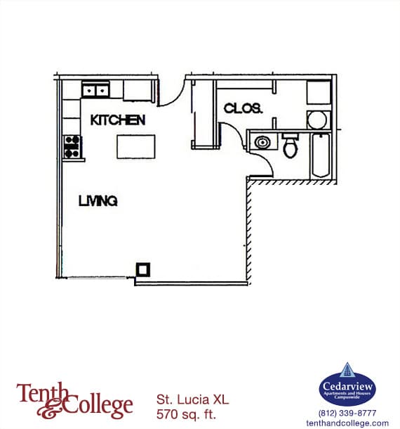 Bloomington Apartment: 601 N. College Ave.